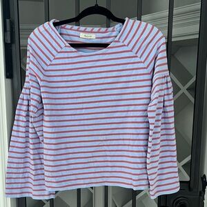 Madewell Striped Bell Sleeve Top